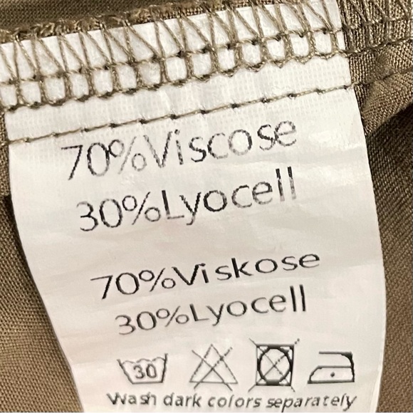 Renaissance Light Brown Elastic Waist Swing Skirt with Pockets Size XL - Picture 5 of 15